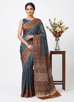 Load image into Gallery viewer, Siri Collections Premium Digital Print Satin Crepe Silk Saree
