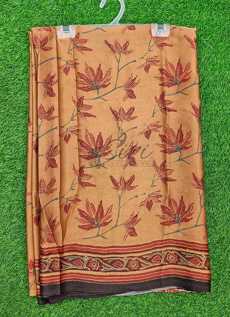 Siri Collections Premium Digital Print Satin Crepe Silk Saree