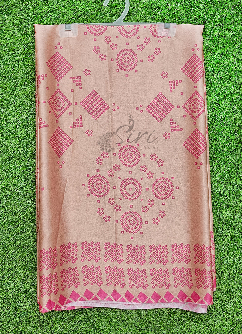 Siri Collections Premium Digital Print Satin Silk Saree