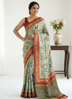 Load image into Gallery viewer, Siri Collections Premium Digital Print Satin Crepe Silk Saree with Blouse