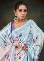 Load image into Gallery viewer, Lovely Digital Print Satin Saree
