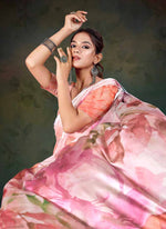 Load image into Gallery viewer, Lovely Digital Print Satin Saree
