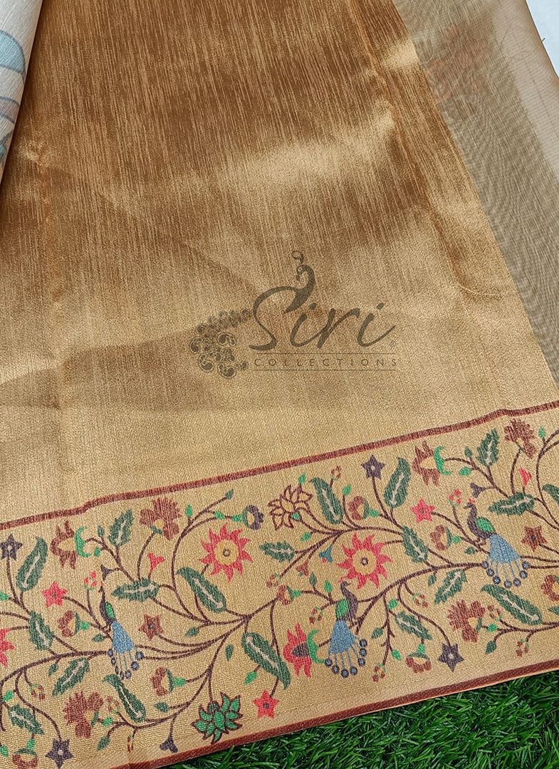 Beautiful Fancy Chanderi Paithani Saree