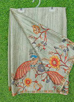 Load image into Gallery viewer, Beautiful Semi Tussar Saree in Kalamkari Print

