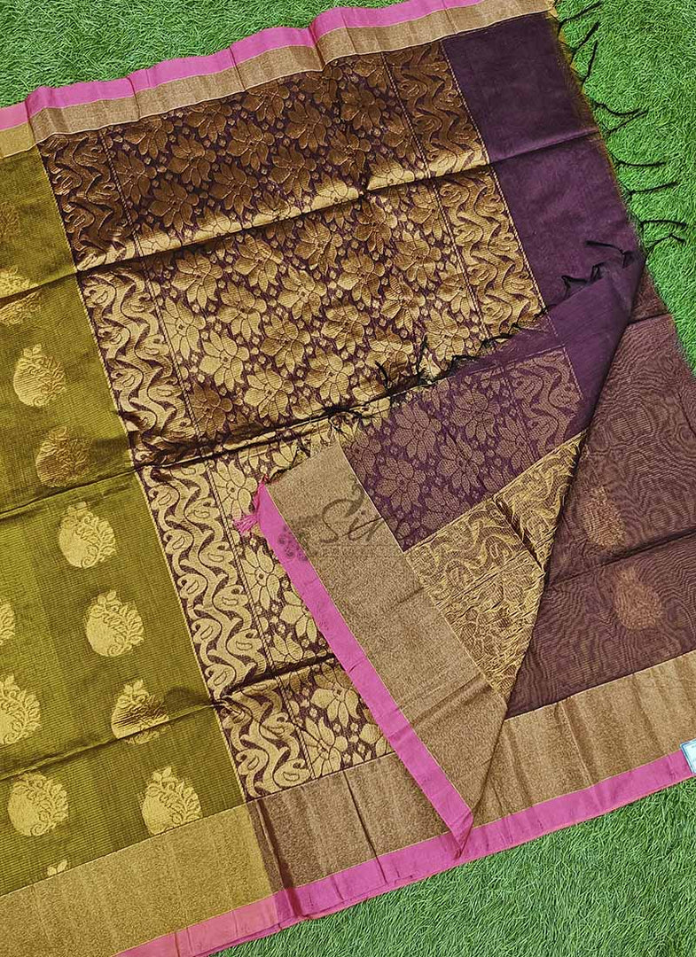 Beautiful Fancy Silk Cotton Saree