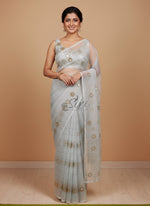 Load image into Gallery viewer, Lovely Organza Saree in Hand Mirror Work
