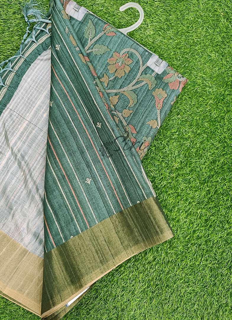 Beautiful Digital Print Matka Silk Saree