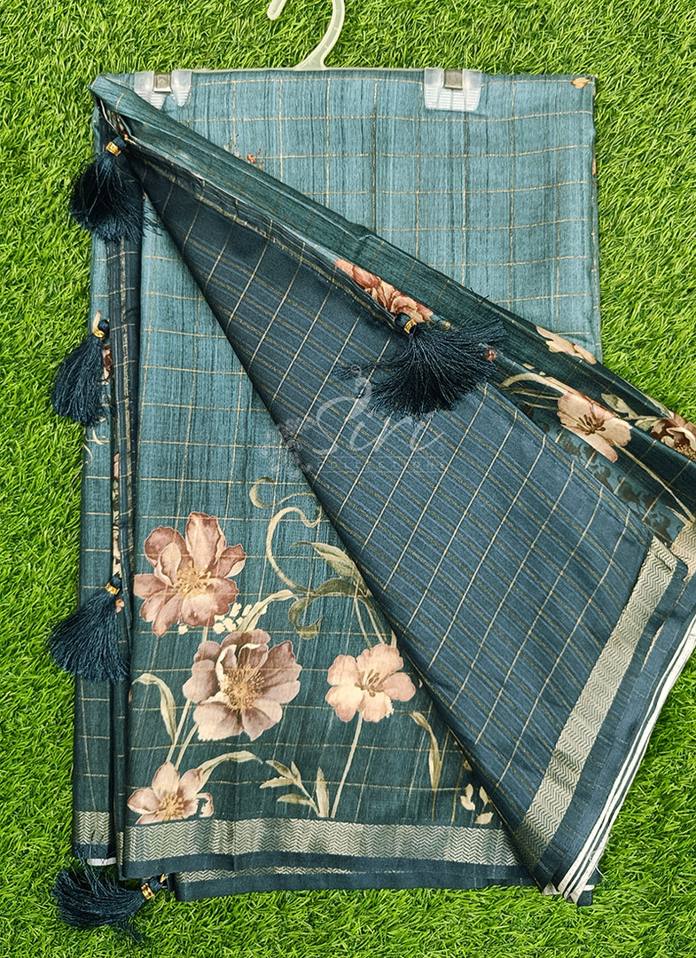 Beautiful Digital Print Silk Saree