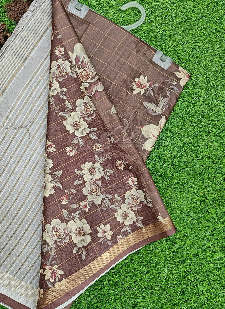 Beautiful Digital Print Silk Saree