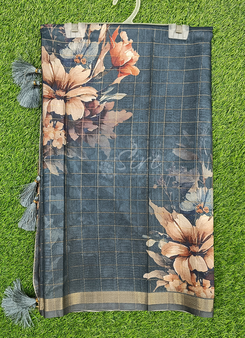 Beautiful Digital Print Silk Saree