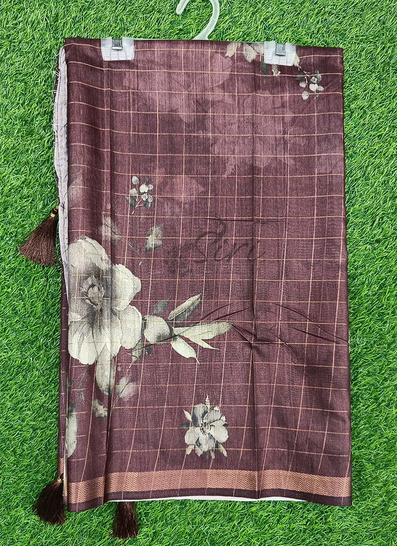 Beautiful Digital Print Silk Saree