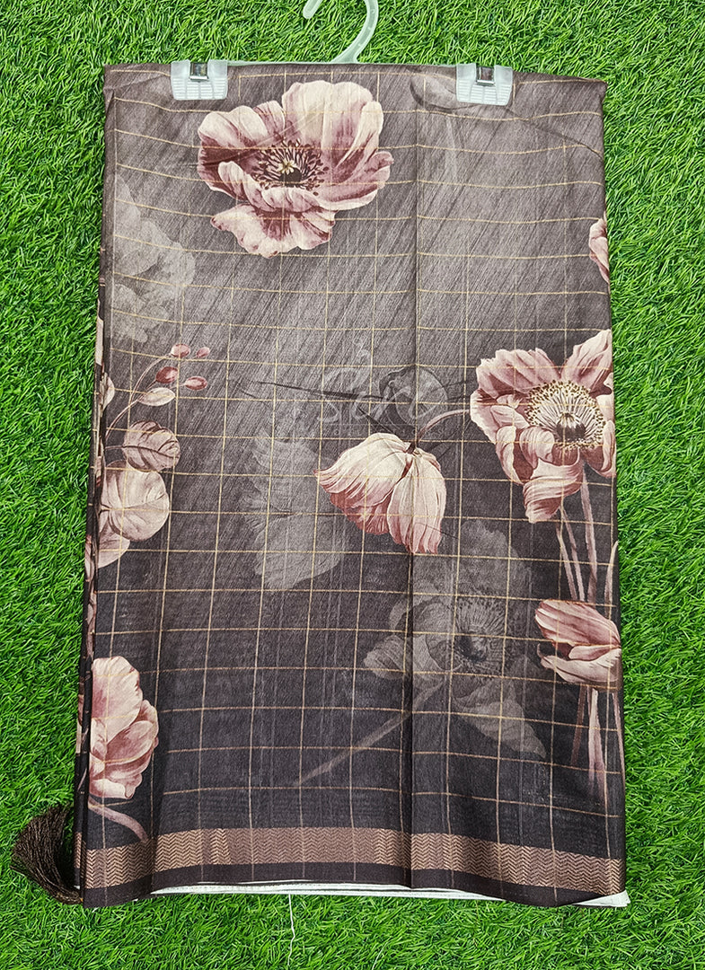 Beautiful Digital Print Silk Saree