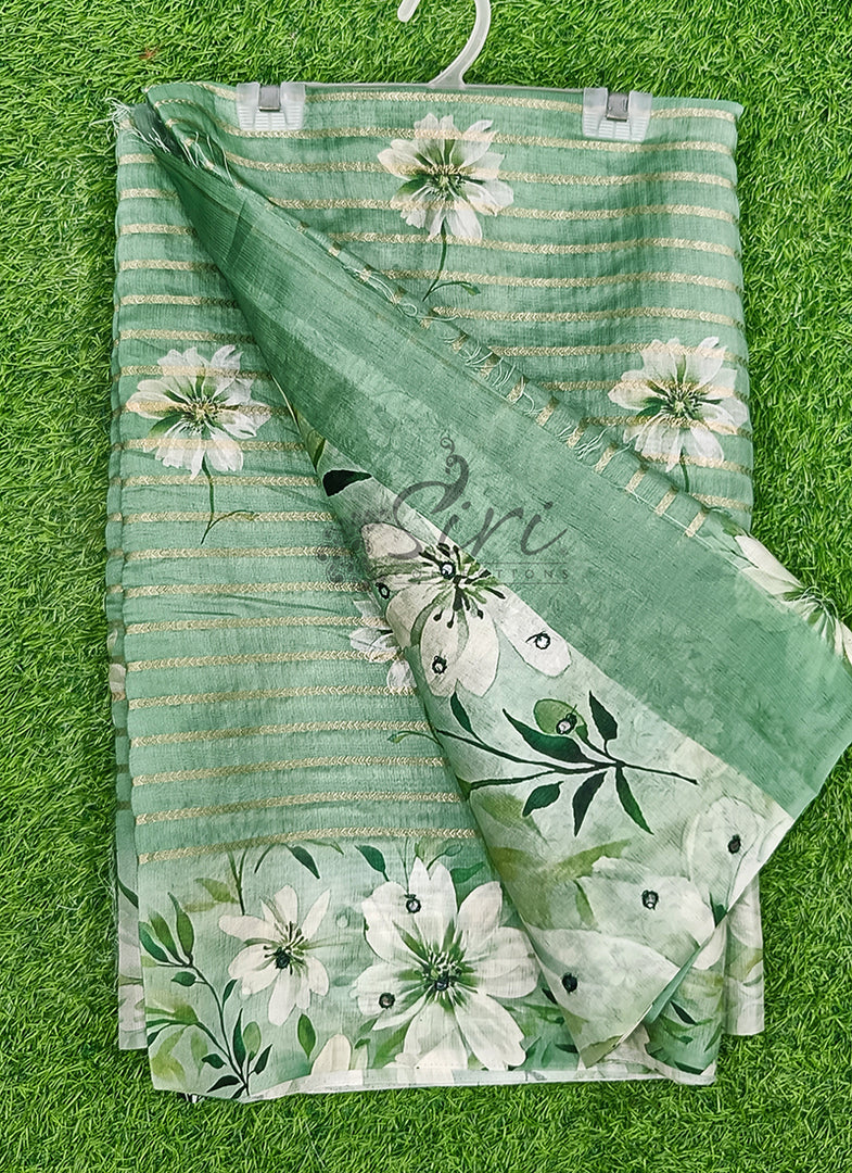 Beautiful Digital Print Fancy Silk Saree