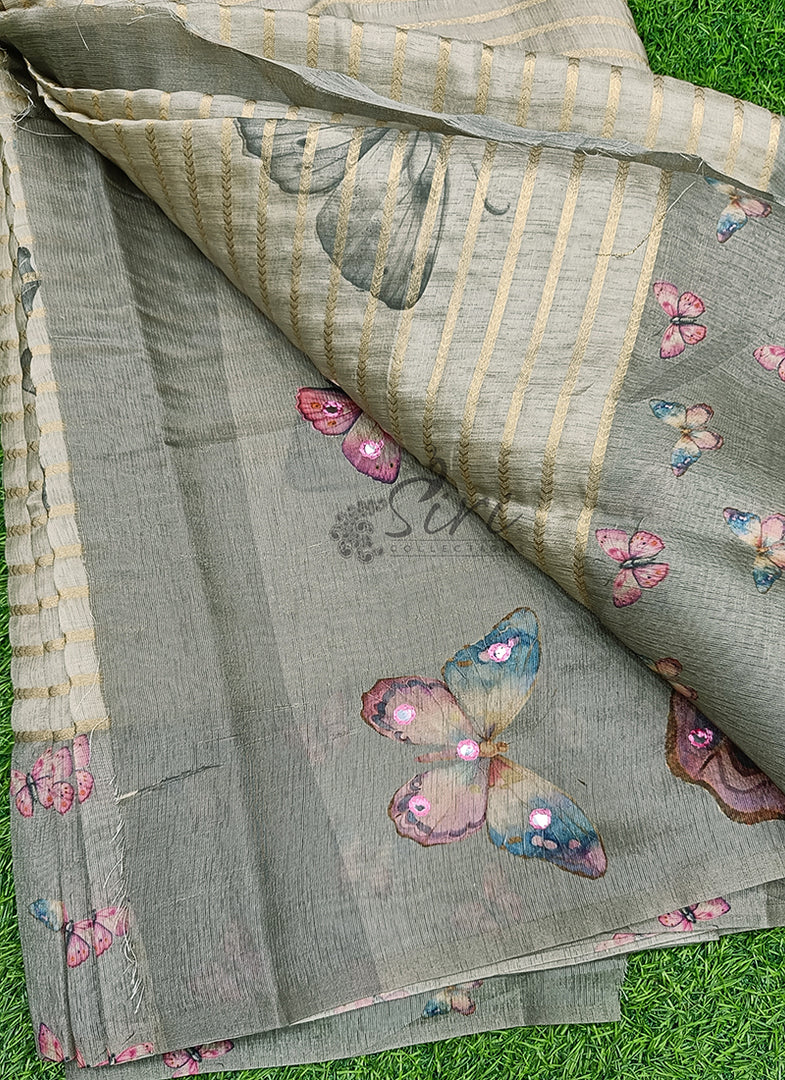 Beautiful Digital Print Fancy Silk Saree