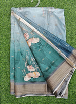 Load image into Gallery viewer, Digital Print Fancy Semi Silk Saree

