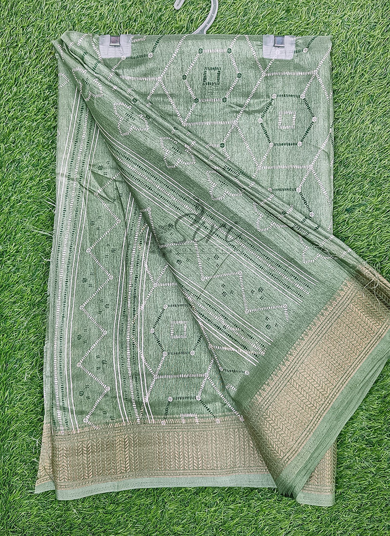 Elegant Fancy Semi Silk Saree