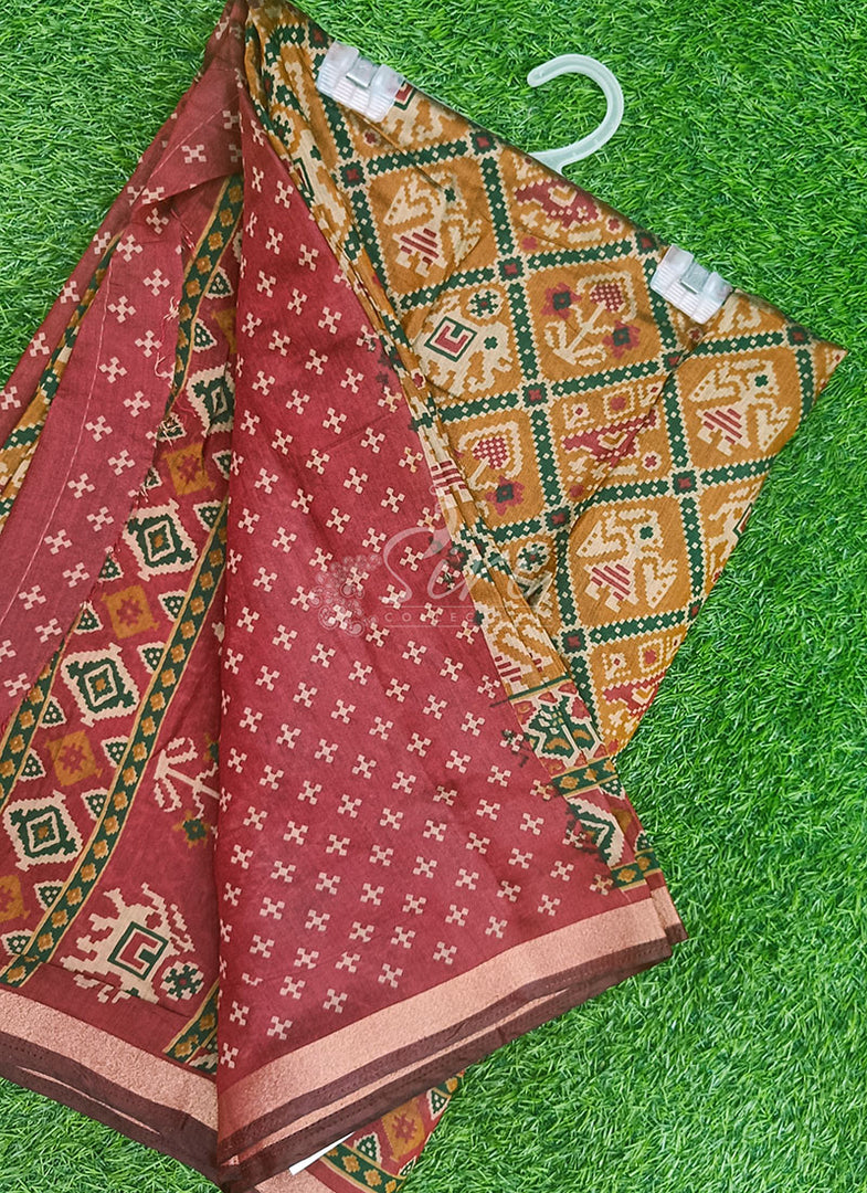 Patola Print Soft Diva Silk Saree