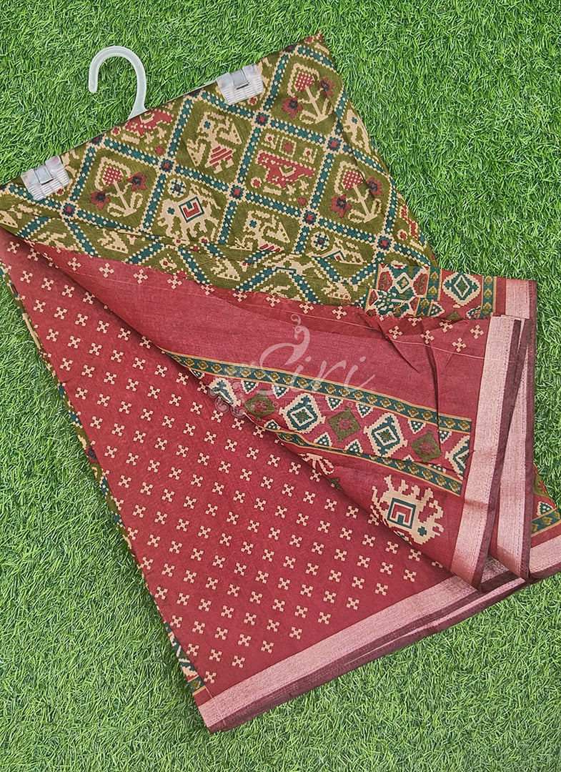 Patola Print Soft Diva Silk Saree