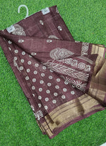 Load image into Gallery viewer, Beautiful Printed Jute Silk Saree
