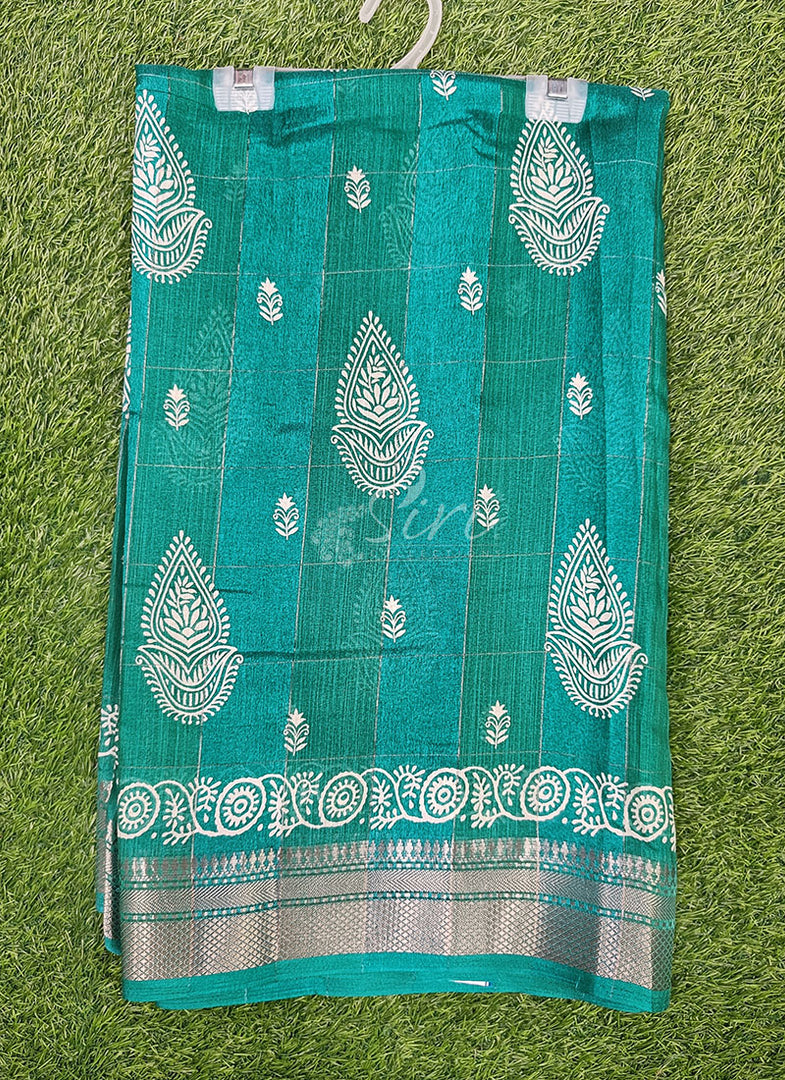 Beautiful Printed Jute Silk Saree
