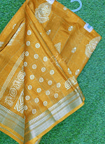 Load image into Gallery viewer, Beautiful Printed Jute Silk Saree
