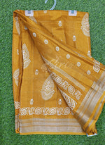Load image into Gallery viewer, Beautiful Printed Jute Silk Saree
