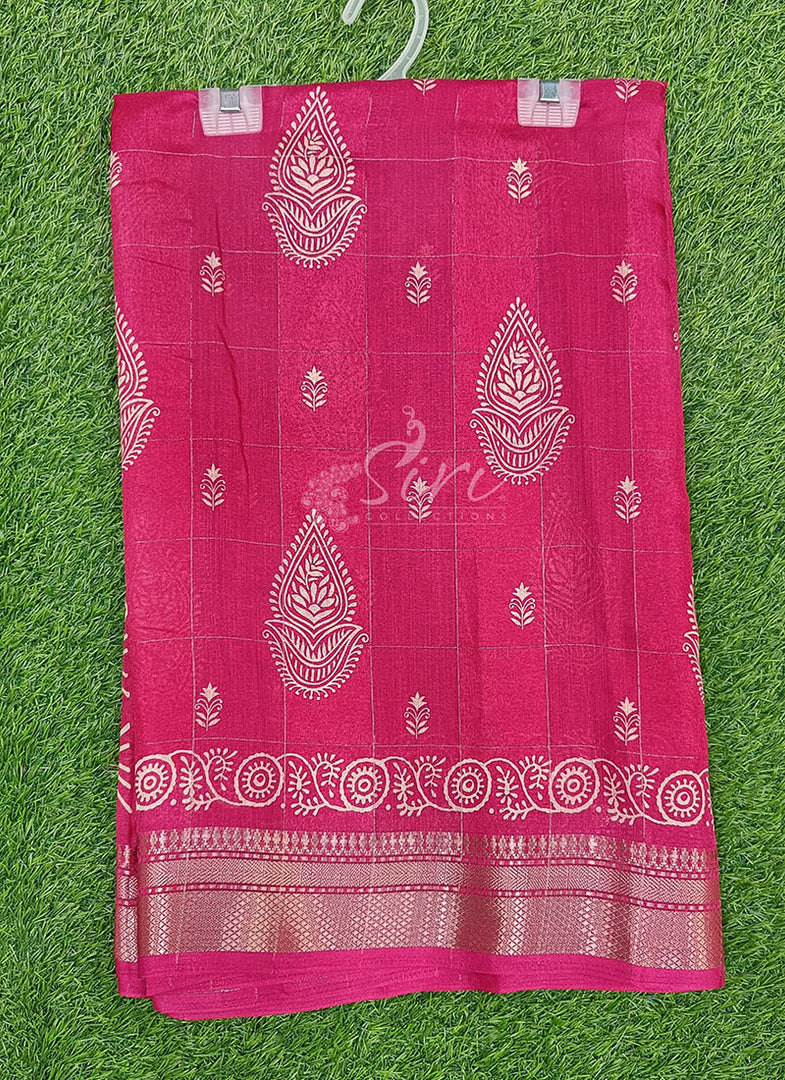 Beautiful Printed Jute Silk Saree