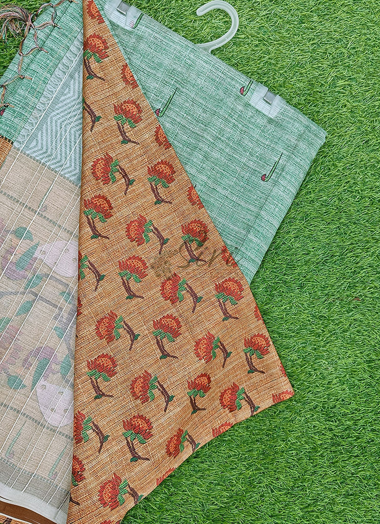 Latest Digital Print Soft Bhagalpuri Silk Saree