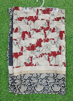 Load image into Gallery viewer, Printed Kalamkari Silk Saree
