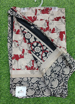 Load image into Gallery viewer, Printed Kalamkari Silk Saree

