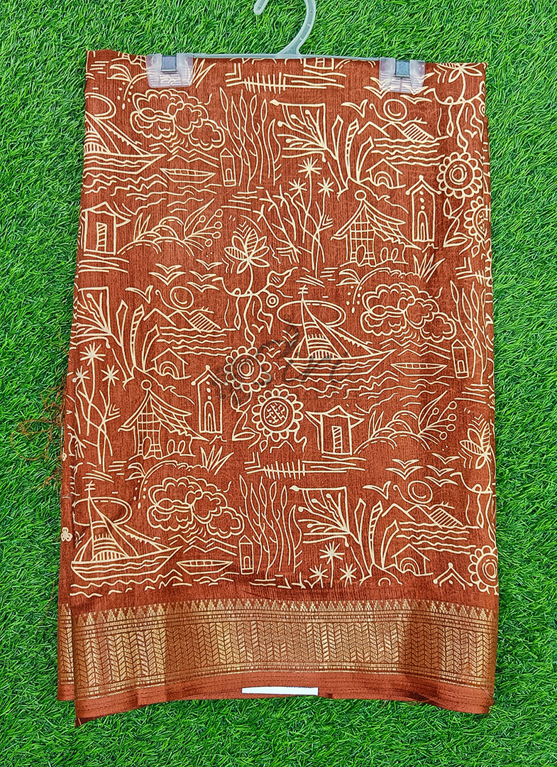 Printed Fancy Silk Saree