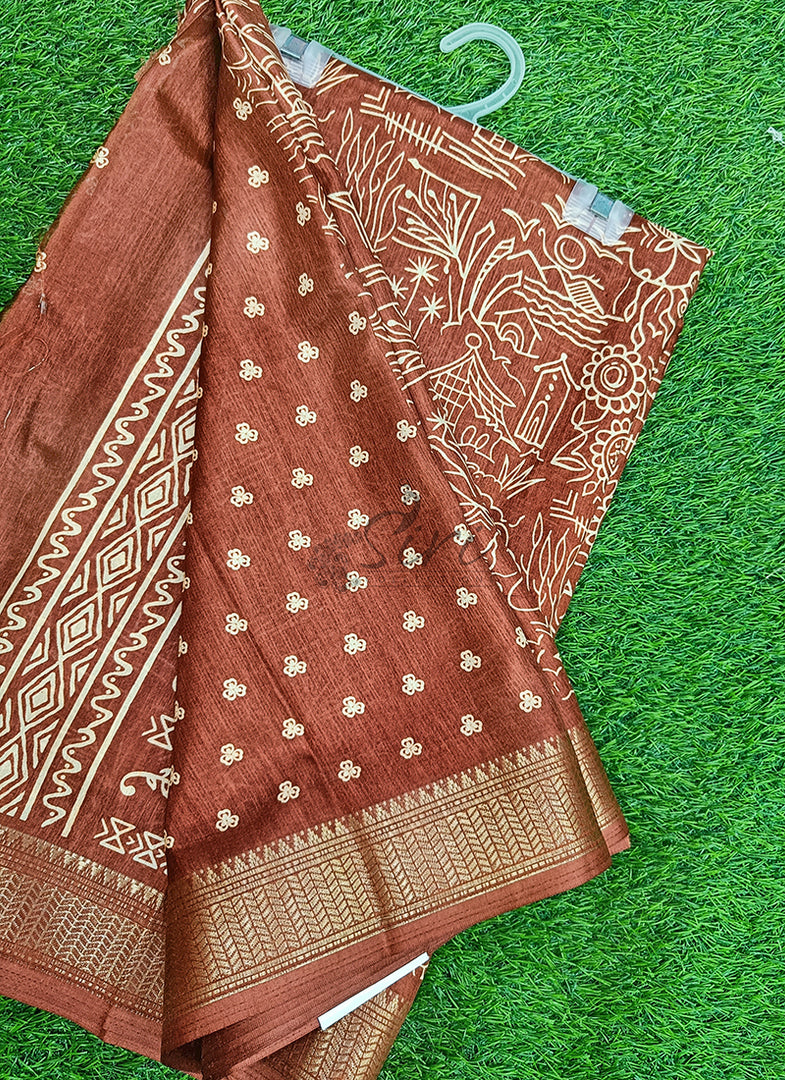 Printed Fancy Silk Saree