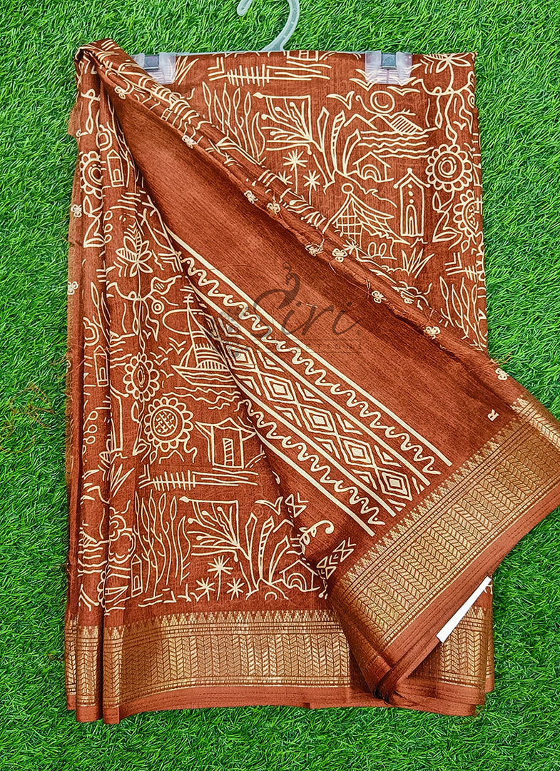 Printed Fancy Silk Saree