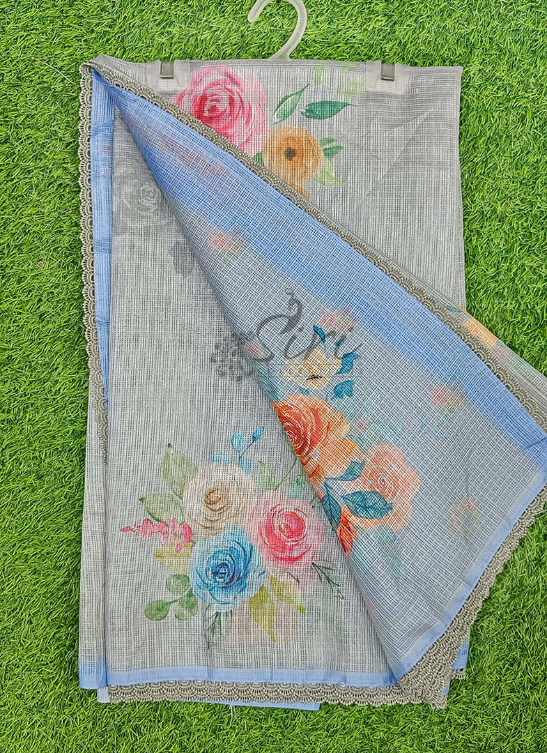Digital Print Kota Silk Saree