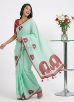 Load image into Gallery viewer, Digital Print Soft Linen Saree
