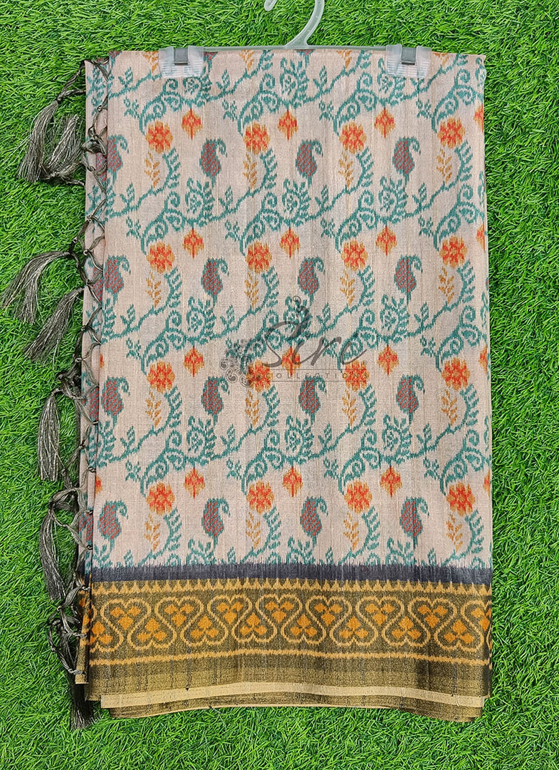 Beautiful Digital Print Matka Silk Saree