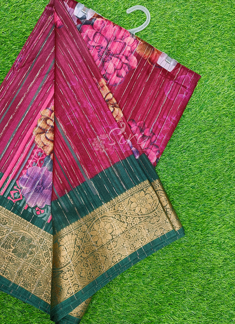 Beautiful Printed Fancy Silk Saree