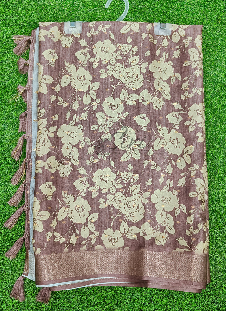 Beautiful Digital Print Fancy Silk Saree