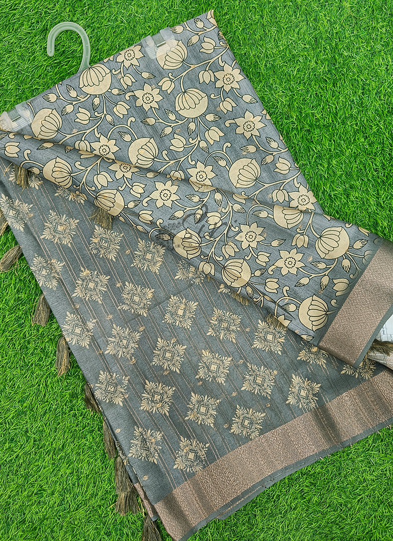 Beautiful Digital Print Fancy Silk Saree