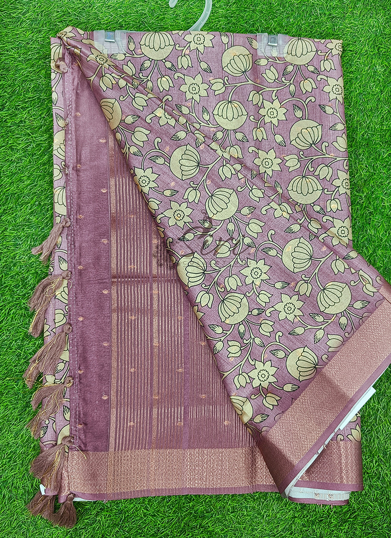 Beautiful Digital Print Fancy Silk Saree