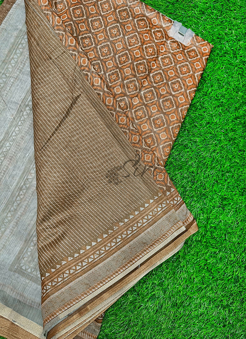 Elegant Digital Print Chanderi Saree