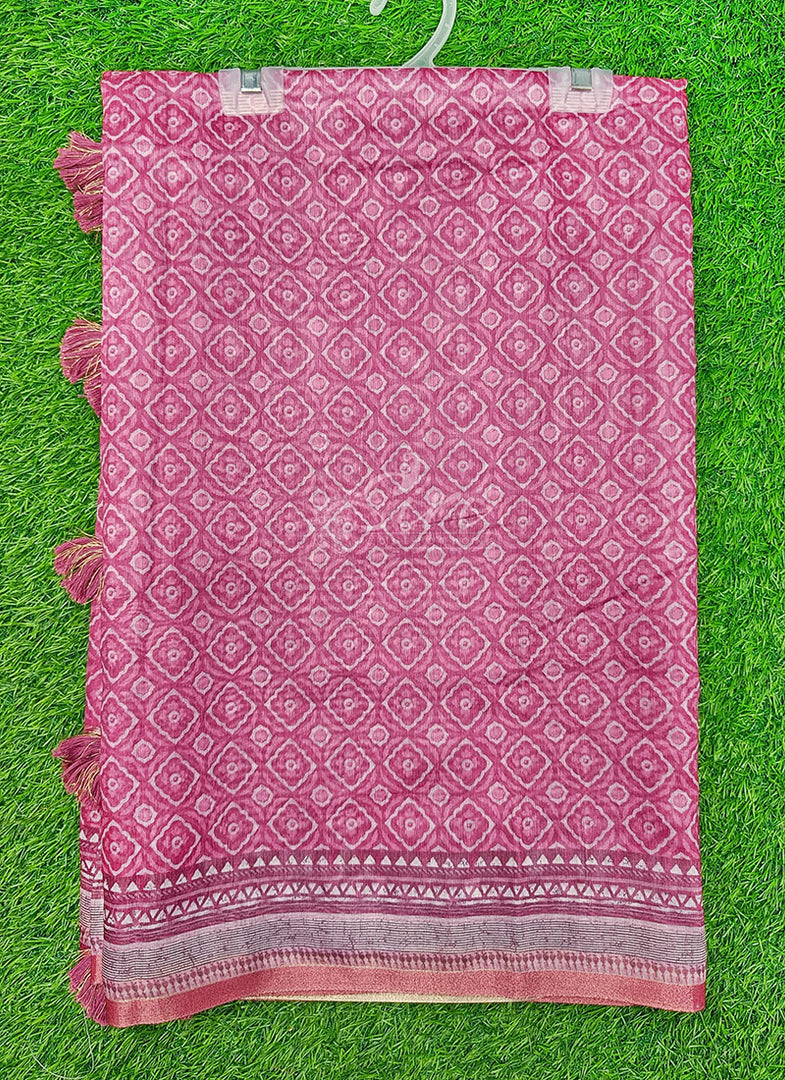 Elegant Digital Print Chanderi Saree