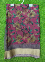 Load image into Gallery viewer, Beautiful Printed Jute Cotton Saree
