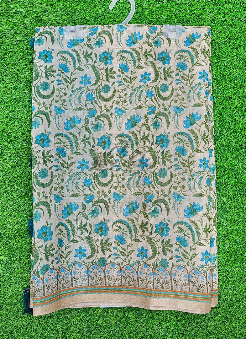 Elegant Digital Print Chanderi Saree