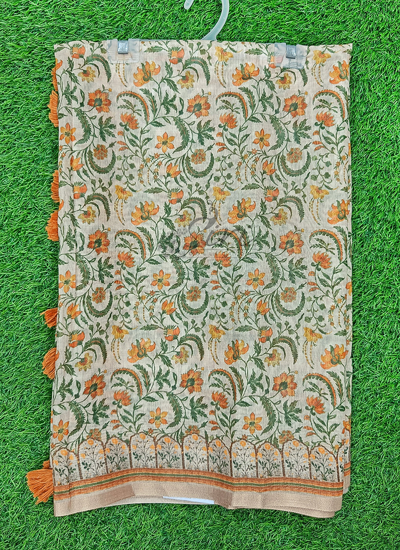 Elegant Digital Print Chanderi Saree