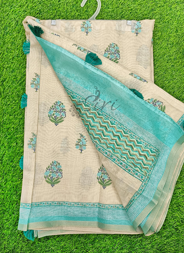 Elegant Digital Print Chanderi Saree