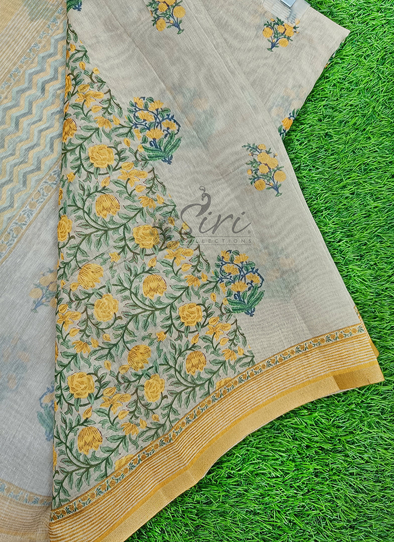 Elegant Digital Print Chanderi Saree