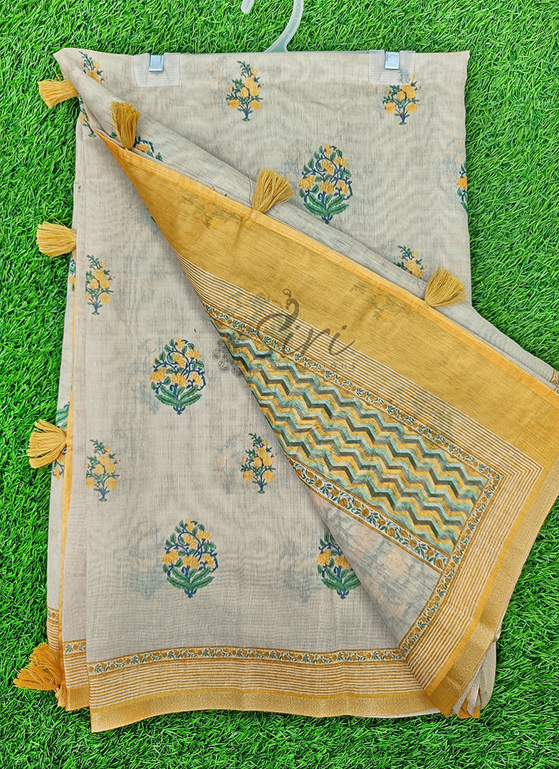 Elegant Digital Print Chanderi Saree