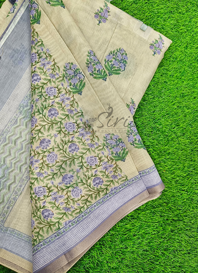 Elegant Digital Print Chanderi Saree