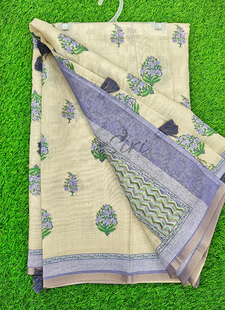 Elegant Digital Print Chanderi Saree